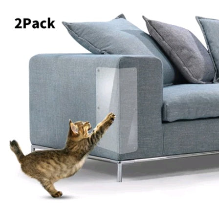 Pawz ScratchShield™ — Clear Anti-Scratch Furniture Guard Pads for Cats (Self-Adhesive, No-Residue PVC, Multiple Sizes)