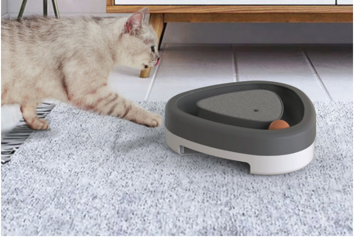 Pawz TriSpin™ — Electric Triangle Turntable Cat Toy with Feather Wand & Scratcher | Auto-Play Interactive Entertainer