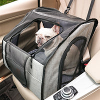 Pawz CarSafe™ — Foldable Waterproof Car Dog Cage & Seat Protector | PVC Frame + Oxford Cover + Seat Belt Harness | M & L 2
