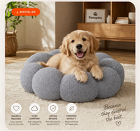 Pawz DreamNest™ — Fluffy Flower Calming Bed for Cats & Dogs | Plush Sherpa Donut Cuddler | Anti-Slip, Machine Washable 3