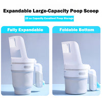 Pawz ScoopEasy™ — 2-in-1 Self-Sealing Cat Litter Scoop & Built-In Waste Bin (One-Handed, Bag-Included, No-Touch Disposal) 3