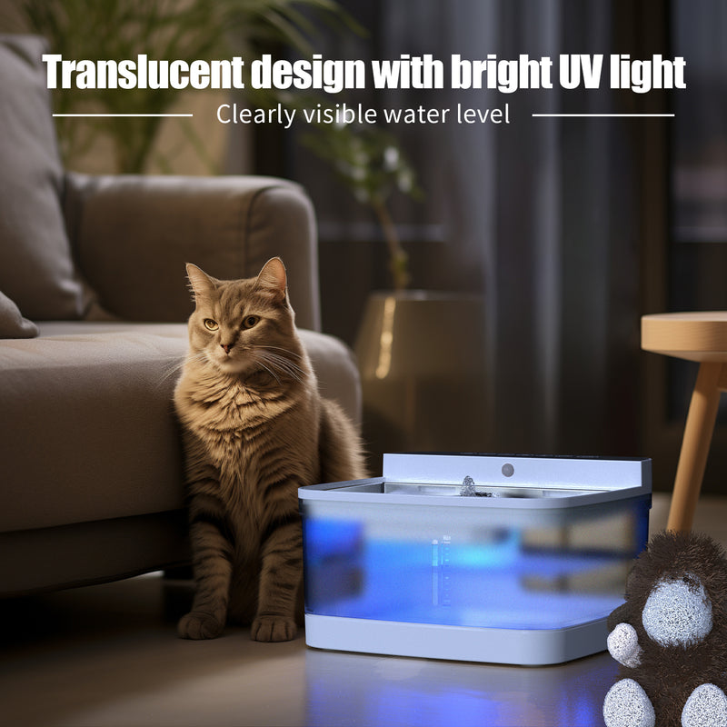 Pawz AquaFlow™ — Gravity-Fed Pet Water Dispenser with Filtration | Automatic Refill Station for Cats & Dogs | No Electricity Needed