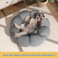 Pawz DreamNest™ — Fluffy Flower Calming Bed for Cats & Dogs | Plush Sherpa Donut Cuddler | Anti-Slip, Machine Washable 5