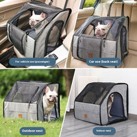 Pawz CarSafe™ — Foldable Waterproof Car Dog Cage & Seat Protector | PVC Frame + Oxford Cover + Seat Belt Harness | M & L 4