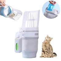 Pawz ScoopEasy™ — 2-in-1 Self-Sealing Cat Litter Scoop & Built-In Waste Bin (One-Handed, Bag-Included, No-Touch Disposal) 1
