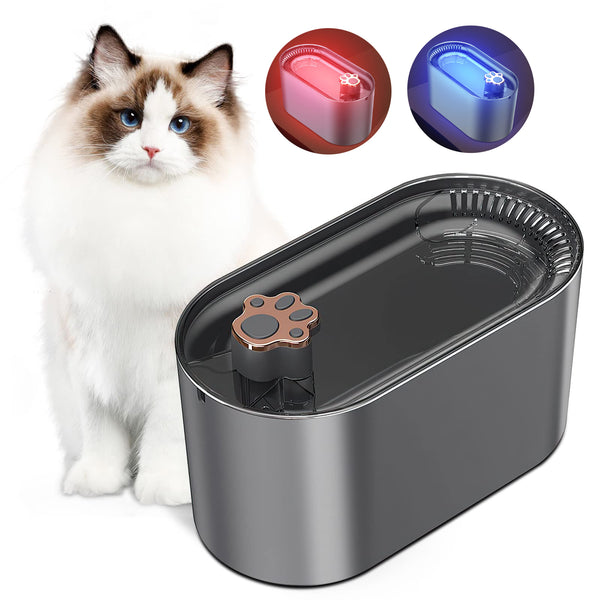 AquaFlow™ — Self-Filtering Pet Water Fountain | Ultra-Silent, LED Smart Alert, 3L | Dogs & Cats