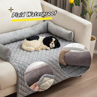 Pawz CloudSofa™ — Plush Sofa Bed for Dogs & Cats (Curved Design, Machine Washable, S–XXL, Furniture Protector) 1